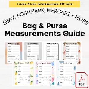Bag Measurements Tool, Purse measurements Guide, Purse Measurements, purse measurements bag, small purse measurements, ebay poshmark seller