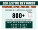 800+ Poshmark Listing Keywords SEO Optimization Depop Mercari Title Boost Views Search Ranking Reseller Tools Printable Digital Download 