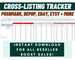 Reseller Digital Cross Listing Tracker Spreadsheet Poshmark Checklist Depop Mercari eBay Google Sheets Excel Cross-listing Tool Organization 