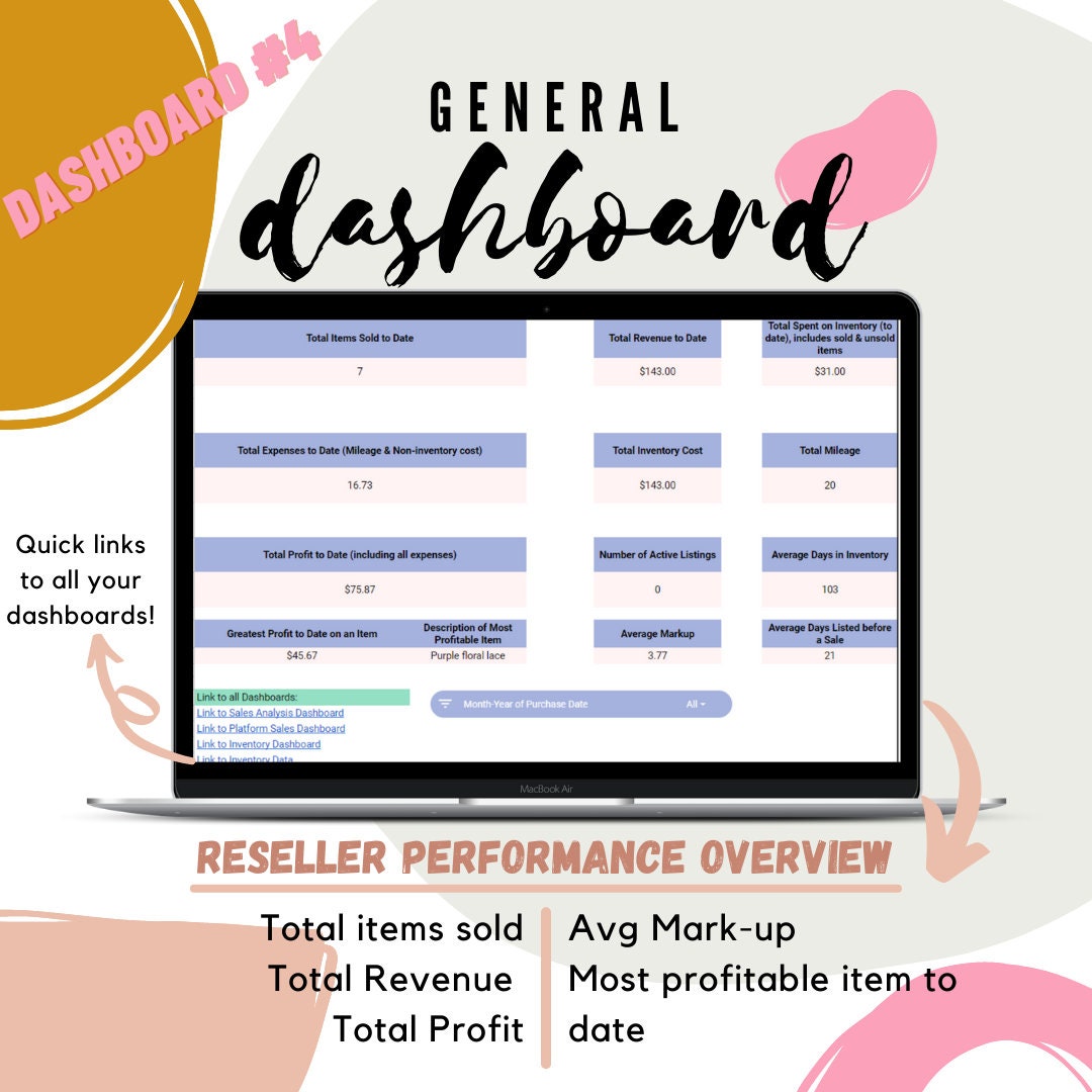 Reseller Inventory and Sales Spreadsheet Business Tracker for Google