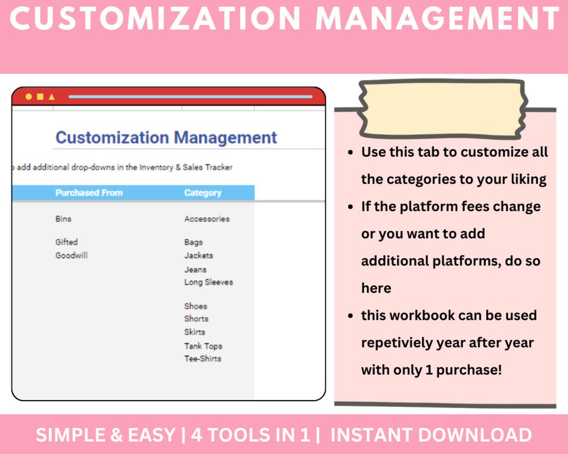 Reseller Inventory and Sales Spreadsheet Business Tracker for Google