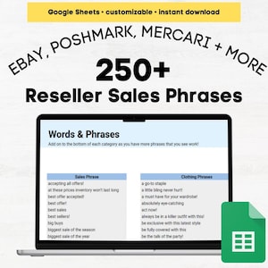 250+ Reseller Sales Phrases, clothing resellers, clothing reseller, reseller clothing, ebay poshmark, poshmark reselling, poshmark reseller