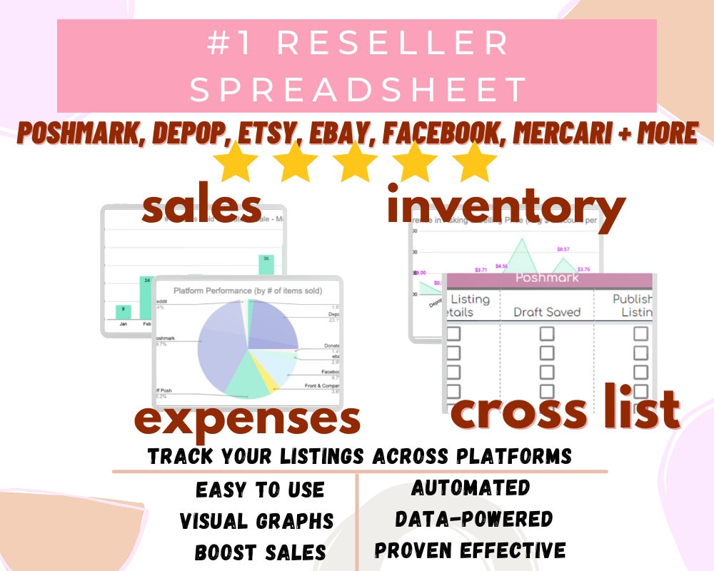 Clothing Reseller Inventory 6″ X 9″ Graphic by cristycomm