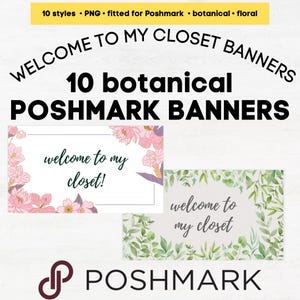 Floral Poshmark Banners, Poshmark Banner, Banner Poshmark, Poshmark Closet Signs, Poshmark Header, Poshmark Banner Sign, Poshmark digital