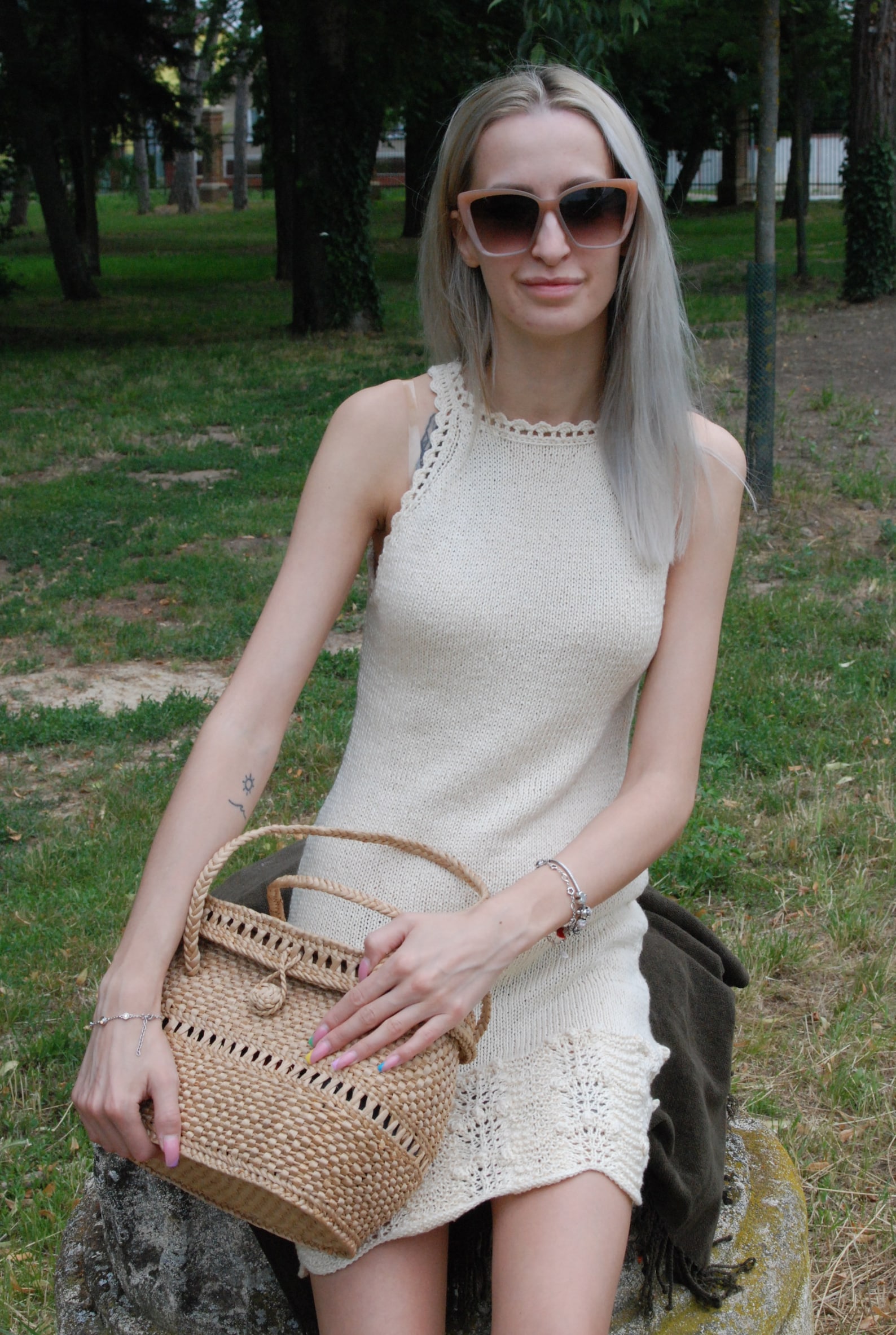 Cute Knitted Summer Dress, Halter Neck Dress - Etsy