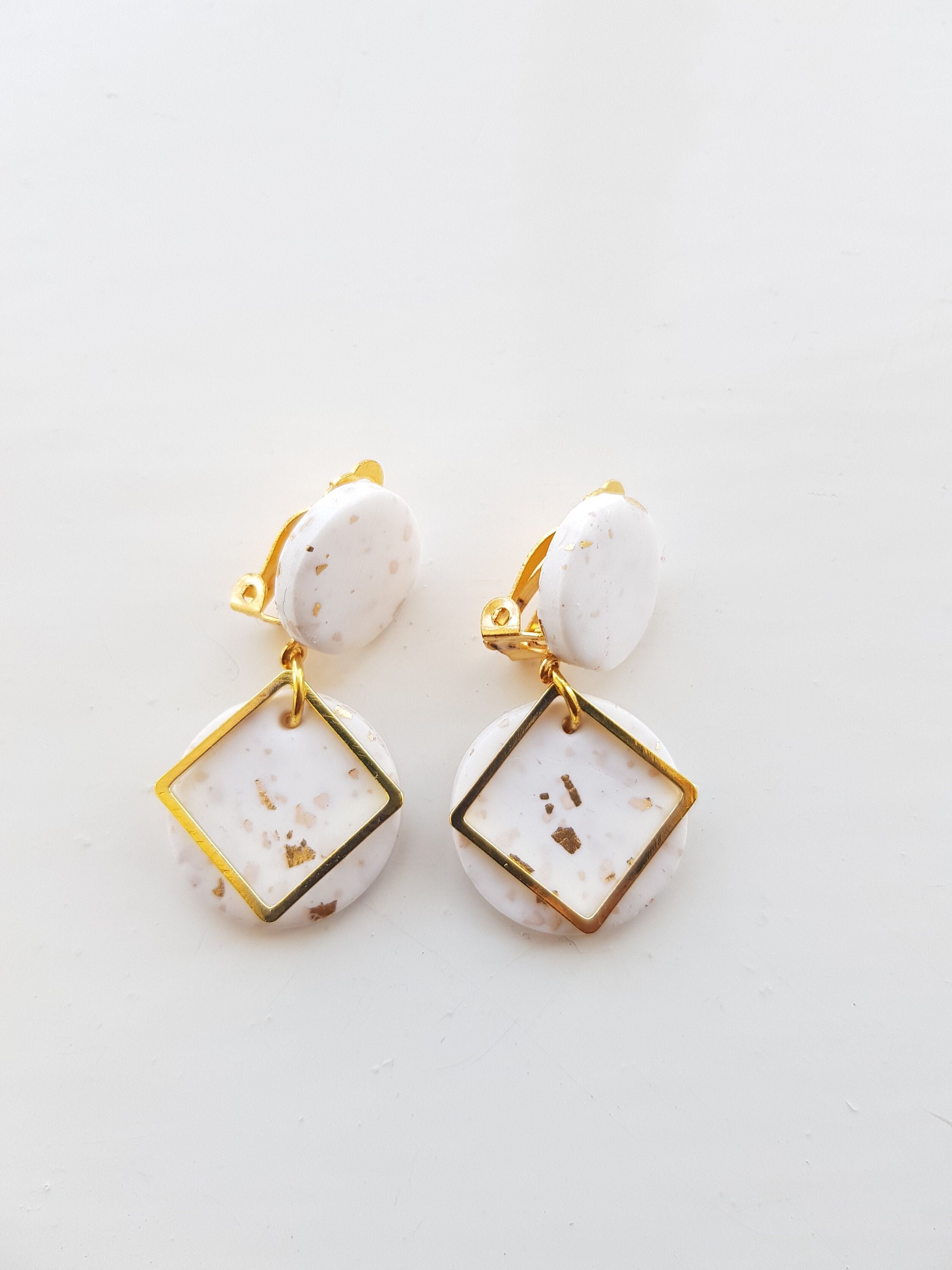 Polymer clay clip on earrings online