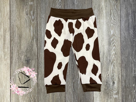 Baby girls cow print jogger pants kids outfit youth outfit toddler outfit infant outfit