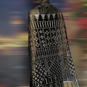 Celebration At the Bazaar Vintage 1930&#39;s Egyptian ASSUIT shawl  wide/long Egyptian revival/Flapper/Bellydance Drape  Spectacular collectable
