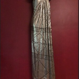 Spectacular Vintage Egyptian Assuit Piano Shawl Circa 1919 HEAVY image 10