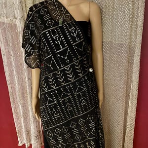 Antique Egyptian Assuit 1910&#39;s 11 Rows of Silver  MINT Motifs Black Silver Vintage Assuit Flapper/Bellydancer/Abbey/Egyptian