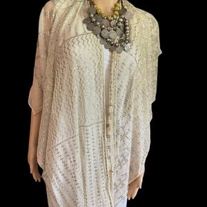 Sobek&#39;s NILE  White Vintage Egyptian ASSUIT Wedding Shawl 1930&#39;s  Egyptian Assuit Antique  Bellydance drape. Gatsby Flapper Egyptian Revival