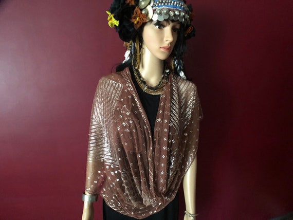 HOLD (N) Chestnut Brown Vintage Egyptian Assuit S… - image 1