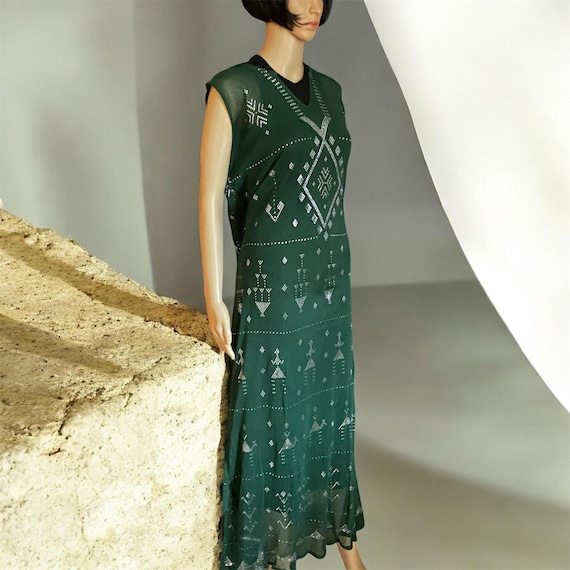 Sleeveless Dark Green Egyptian Assuit Dress With Silver/galabeya Bellydance/ costume/saiidi - Etsy Sleeveless Dark Green Egyptian Assuit Dress With Silver/galabeya Bellydance/ costume/saiidi - Etsy