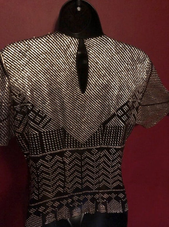 VINTAGE Egyptian Assuit Solid Silver Top /Blouse … - image 5