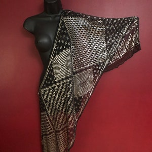 Gorgeous Egyptian VINTAGE Assuit Shawl Bellydance Assuit Egyptian Revival /GATSBY/Abbey/ Peaky Blinder/Art Deco 1930 MINT image 8