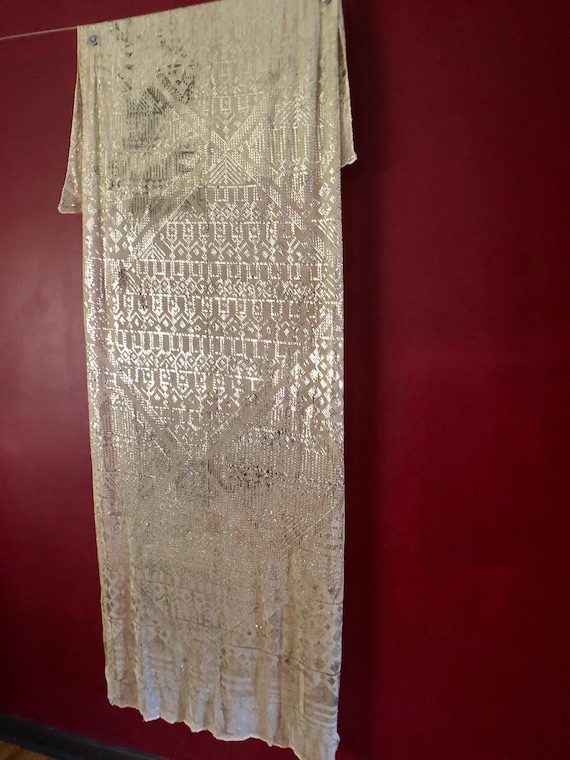 Heavy Egyptian Silver Vintage Assuit Wedding Shaw… - image 7