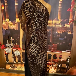 1905 Antique/Vintage Assuit Egyptian Assuit Brown/Faded Black but still wonderful! Bellydance/Egyptian Revival/Silver Assuit/Gatsby
