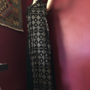 Antique Egyptian Assuit w/Silver Shawl Geometric Classic Circa 1920