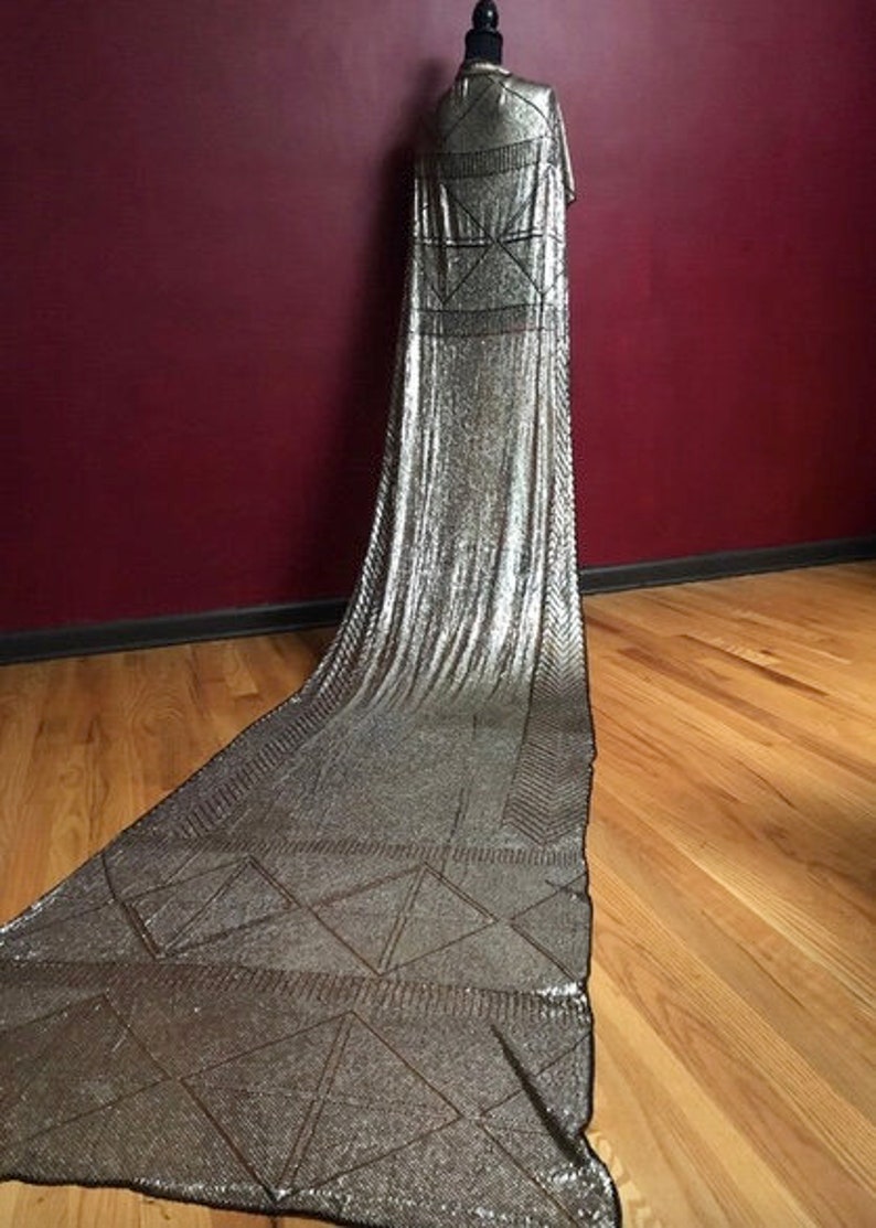 Spectacular Vintage Egyptian Assuit Piano Shawl Circa 1919 HEAVY image 1