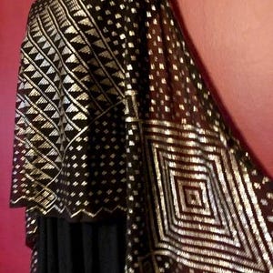 Sterling Silver Geometric Vintage Egyptian Assuit Shawl 1930&#39;s XL  Bellydance Assuit drape/Egyptian Revival/ FABULOUS