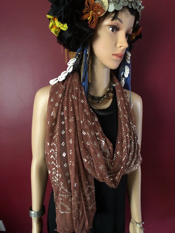 HOLD (N) Chestnut Brown Vintage Egyptian Assuit S… - image 10