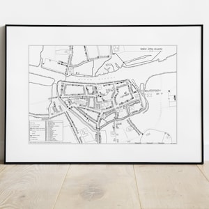 Dublin Ireland Historical Minimal Map Print
