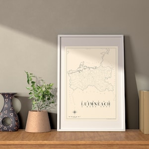 County Limerick Landkarte im Vintage Stil