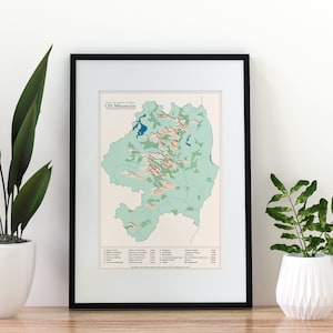 County Wicklow Mountains & National Park Map