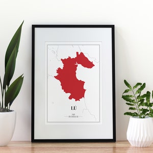 Louth County Minimal Landkarte Druck