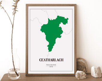 Carlow County Minimale kaart afdrukken