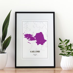 Galway County Minimal Map Print