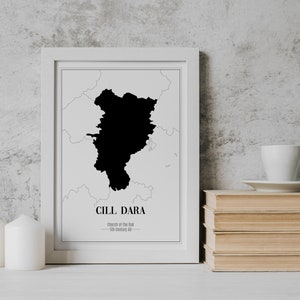 Kildare County Minimal Map Print