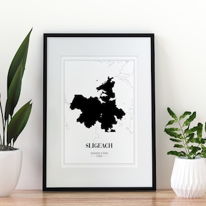 Sligo County Minimal Map Print