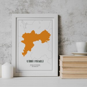 Offaly County Minimal Map Imprimer