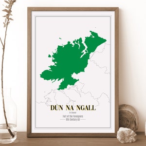 Donegal County Minimal Landkarte Druck