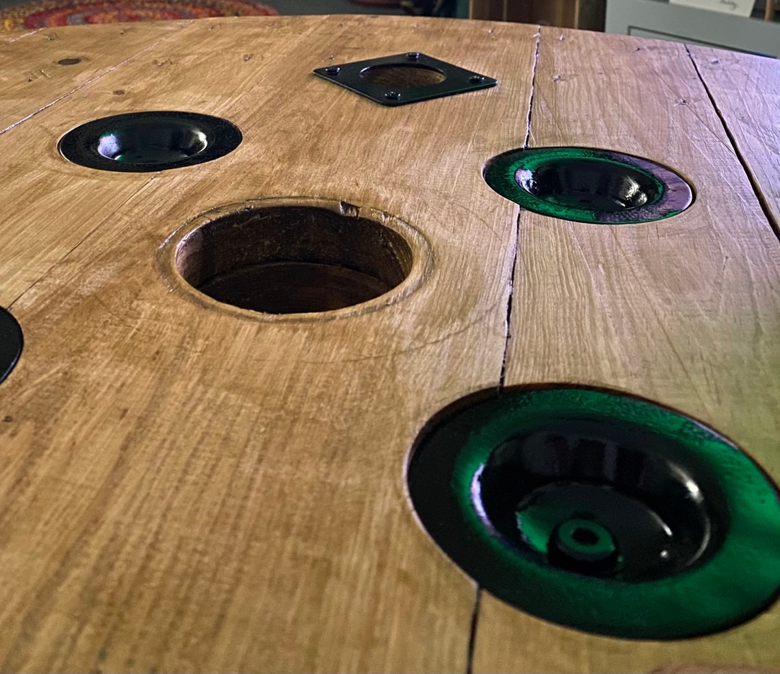 Rustic Cable Drum Coffee Table - Etsy