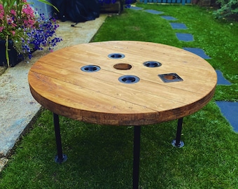 Reclaimed Cable Drum Coffee Table 80cm - Etsy UK