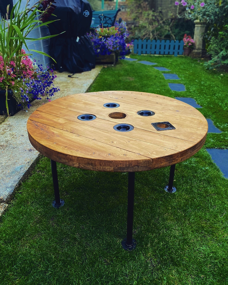 Rustic Cable Drum Coffee Table Etsy UK
