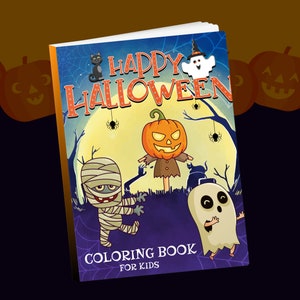 Happy Halloween Coloring Book for Kids - 52 PAGES