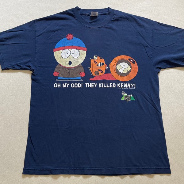 Vintage 1997 South Park T-Shirt Men’s Size XL Navy Blue Slightly Thrashed