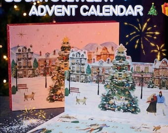 Gold Plated and Silver Jewelry Advent Calendar, Stainless steel, Jewelryjar