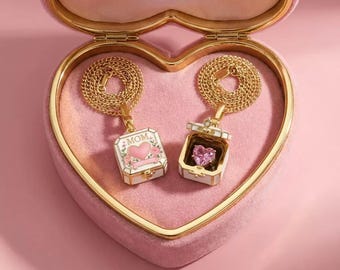 Mom Locket Neklace, Meaningful Mom Gift, Hidden Heart Necklace