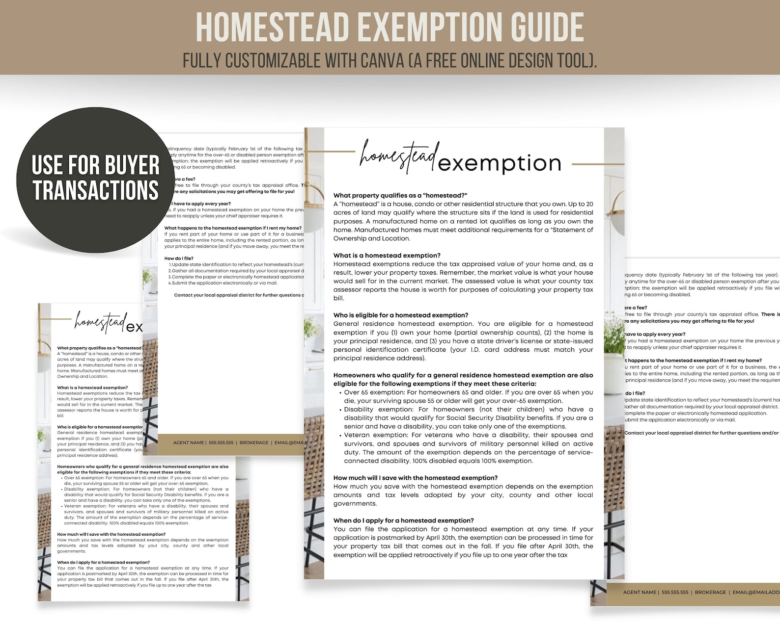 Emption Flyer Homestead Exemption | First-time Homebuyers | Real Estate Flyer | Real ...