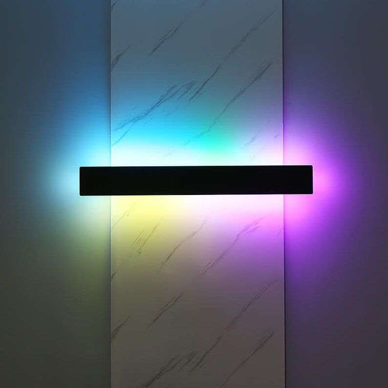 Minimalist LED Modern Wall Lamp RGB with Remote image 1