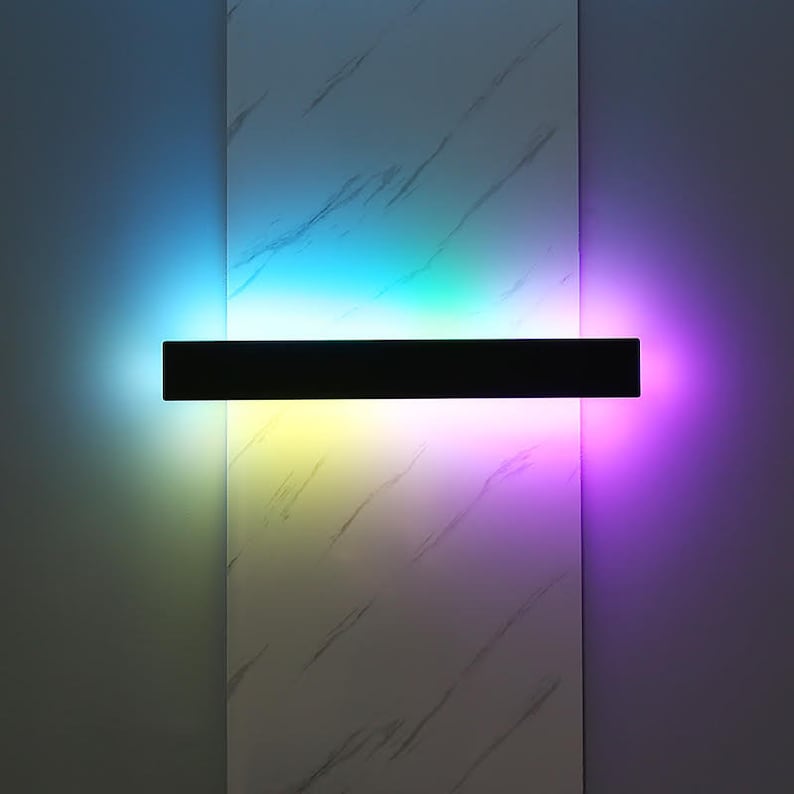 Minimalist LED Modern Wall Lamp RGB with Remote image 1