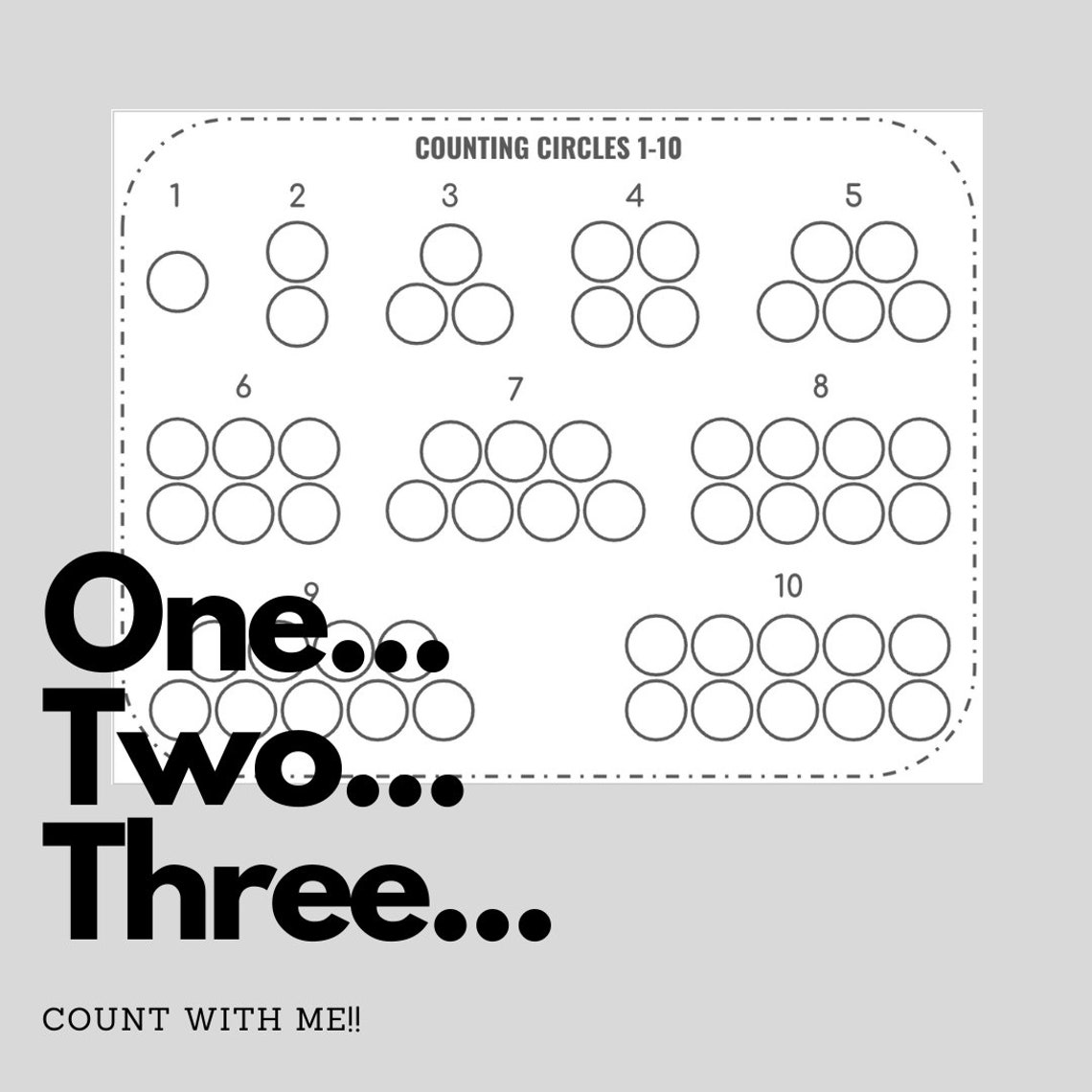 Counting Circles Chart Homeschool Circle Chart Count to 10 PDF Download