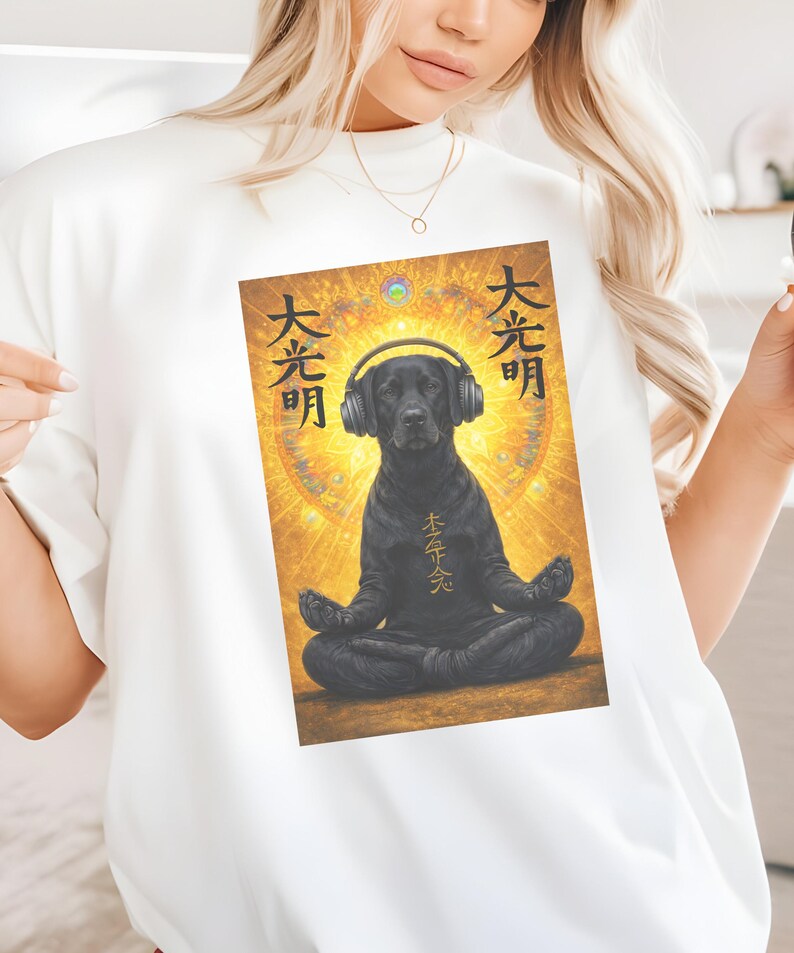 Zen Labrador Meditating Labrador T-shirt | Zen Dog Yoga Art, Spiritual Style - Etsy