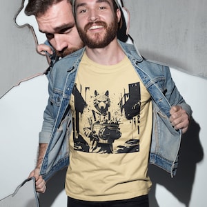 Wolf T-shirt, Wolf lover, DTF Print - Unique Wolf Graphic Tee, Outdoor Apparel, Animal Lover Gift, Nature-Inspired Fashion,