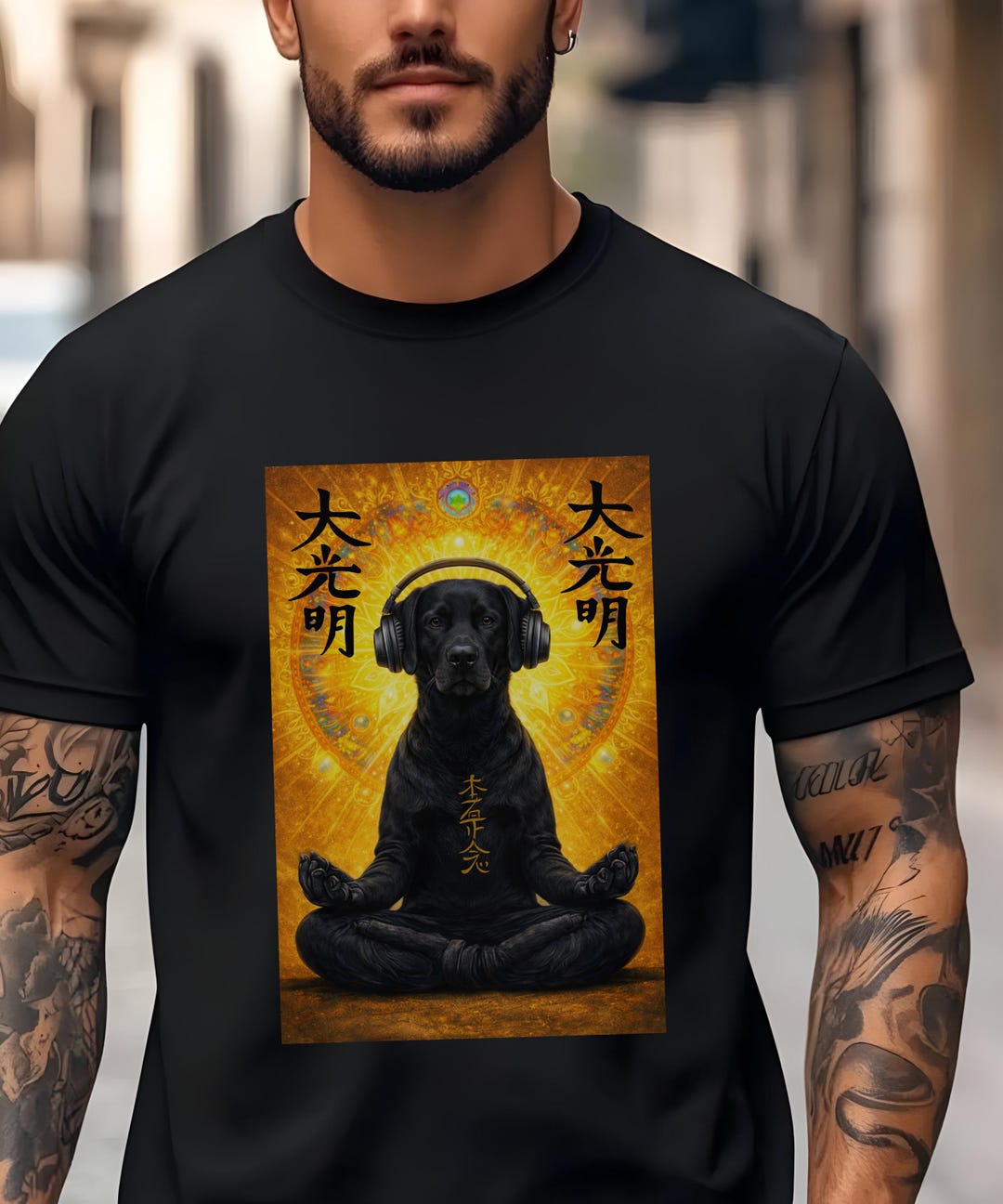 Zen Labrador Meditating Labrador T-shirt | Zen Dog Yoga Art, Spiritual Style - Etsy