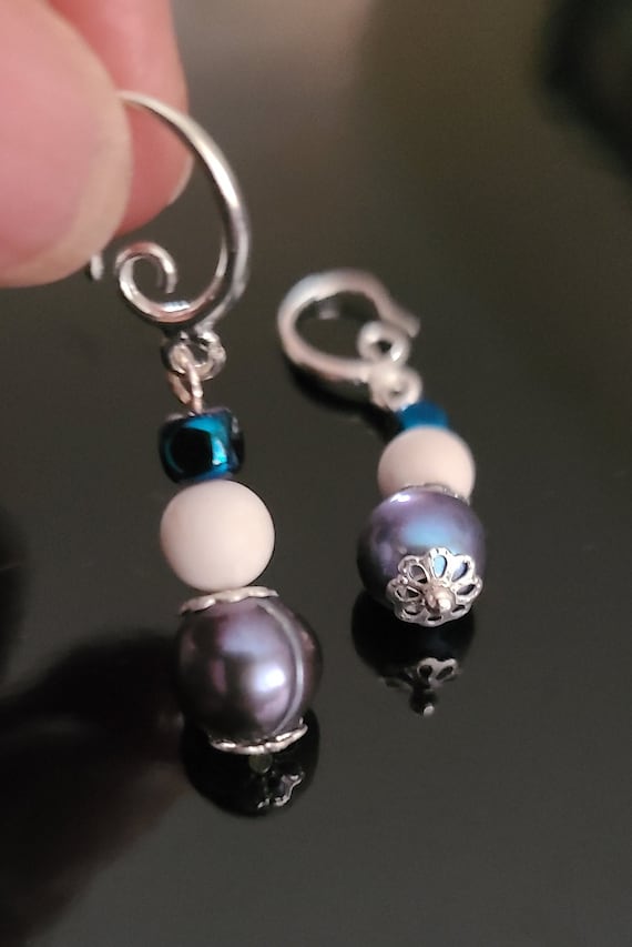 Grey Freshwater Pearl Earrings remarkable Handmade Earrings pearl Jewelry handcrafted Jewelry Etsy Canada